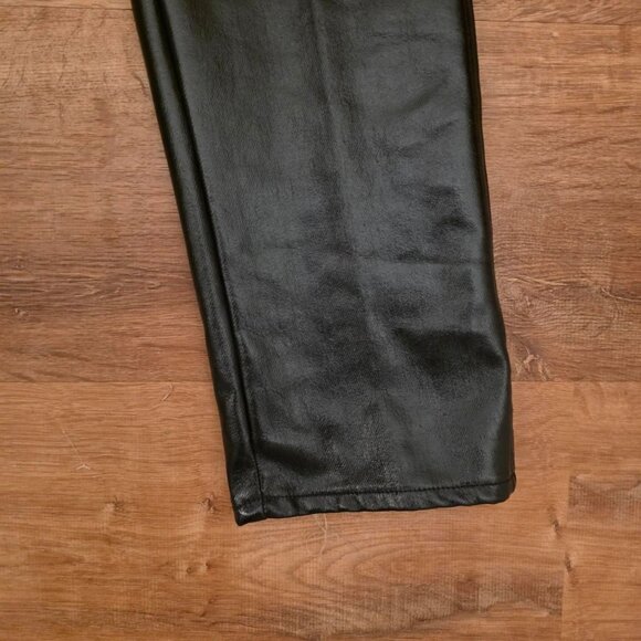 Wrangler Y2K glossy waxed biker jeans 🖤 made in USA leather-look pants - Picture 5 of 8